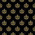 MVP seamless pattern isolated on black background Royalty Free Stock Photo