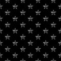 MVP star seamless pattern isolated on black background Royalty Free Stock Photo