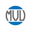 MVU letter logo design on white background. MVU creative initials circle logo concept. MVU letter design Royalty Free Stock Photo