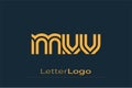 MVV Creative Unique Modern Letter Logo Design. Elegant Monogram Logo Design with Decorative Elements and Typography Royalty Free Stock Photo