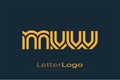 MVW Creative Unique Modern Letter Logo Design. Elegant Monogram Logo Design with Decorative Elements and Typography Royalty Free Stock Photo