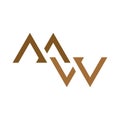 mw initial letter vector logo icon