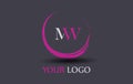 MW M W Letter Logo Design