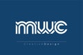 MWC Creative Unique Modern Letter Logo Design. Elegant Monogram Logo Design with Decorative Elements and Typography Royalty Free Stock Photo