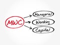 MWC - Managerial Working Capital acronym, business concept background