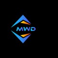 MWD abstract technology logo design on Black background. MWD creative initials letter logo concept Royalty Free Stock Photo