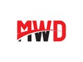 MWD Letter Initial Logo Design Vector Illustration Royalty Free Stock Photo