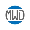 MWD letter logo design on white background. MWD creative initials circle logo concept. MWD letter design Royalty Free Stock Photo