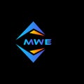 MWE abstract technology logo design on Black background. MWE creative initials letter logo concept Royalty Free Stock Photo