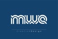 MWE Creative Unique Modern Letter Logo Design. Elegant Monogram Logo Design with Decorative Elements and Typography Royalty Free Stock Photo