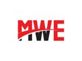 MWE Letter Initial Logo Design Vector Illustration Royalty Free Stock Photo