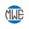MWE letter logo design on white background. MWE creative initials circle logo concept. MWE letter design Royalty Free Stock Photo