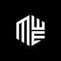 MWE logo MWE icon MWE monogram MWE letter minimalist Circle flat Unique modern abstract logo design Royalty Free Stock Photo
