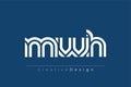 MWH Creative Unique Modern Letter Logo Design. Elegant Monogram Logo Design with Decorative Elements and Typography Royalty Free Stock Photo