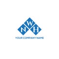 MWH letter logo design on white background. MWH creative initials letter logo concept. MWH letter design Royalty Free Stock Photo