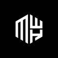 MWH logo MWH icon MWH monogram MWH letter minimalist Circle flat Unique modern abstract logo design Royalty Free Stock Photo