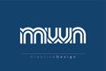 MWN Creative Unique Modern Letter Logo Design. Elegant Monogram Logo Design with Decorative Elements and Typography Royalty Free Stock Photo