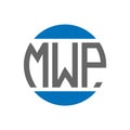 MWP letter logo design on white background. MWP creative initials circle logo concept. MWP letter design.MWP letter logo design on Royalty Free Stock Photo