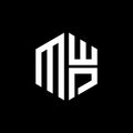 MWP logo MWP icon MWP monogram MWP letter minimalist Circle flat Unique modern abstract logo design Royalty Free Stock Photo