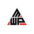 MWP triangle letter logo design with triangle shape. MWP triangle logo design monogram. MWP triangle vector logo template with red Royalty Free Stock Photo