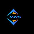 MWS abstract technology logo design on Black background. MWS creative initials letter logo concept Royalty Free Stock Photo