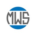 MWS letter logo design on white background. MWS creative initials circle logo concept. MWS letter design Royalty Free Stock Photo