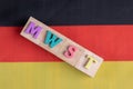 MWST or German Value Added Tax on german flag Royalty Free Stock Photo