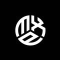 MXP letter logo design on black background. MXP creative initials letter logo concept. MXP letter design Royalty Free Stock Photo