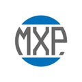 MXP letter logo design on white background. MXP creative initials circle logo concept. MXP letter design Royalty Free Stock Photo