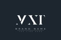 MXT abstract letter logo design Royalty Free Stock Photo