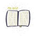 My best book icon. Typographic vector design. Books blog icon
