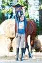 My Best friend. Young teenage girl with her favorite horse.