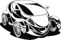 My black and white design car Royalty Free Stock Photo