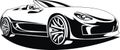 My black and white design car Royalty Free Stock Photo