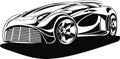 My black and white design car Royalty Free Stock Photo
