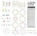 Christmas ornament icons elements decorations and brushes