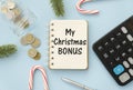 My Christmas bonus - concept text