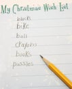 My Christmas Wish List Royalty Free Stock Photo