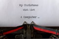 My Christmas Wish List, old style a computer Royalty Free Stock Photo