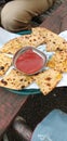 My cooking indian spiced patato bread Royalty Free Stock Photo