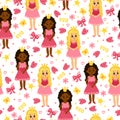 My cute little princess. Nice seamless pattern.