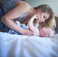 My darling daughter. a young woman bonding with her baby girl at home. Royalty Free Stock Photo