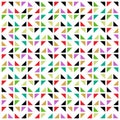 The Amazing of Colorful Triangle Red, Black, Gold, Green, and Purple, Abstract, Repeat, Illustrator Pattern Wallpaper Royalty Free Stock Photo