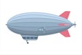 Modern blue pink stylized airship. Royalty Free Stock Photo