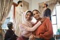 My family are my greatest joy. two muslim sisters bonding. Royalty Free Stock Photo