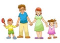 My family holding hand