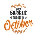 My favorite color is October