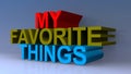My favorite things on blue Royalty Free Stock Photo