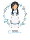 My first communion girl Royalty Free Stock Photo