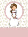 My first communion girl Royalty Free Stock Photo